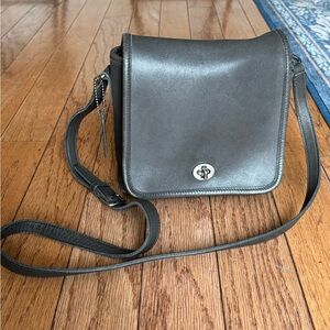Vintage Grey Coach 9076 Companion Flap Bag
